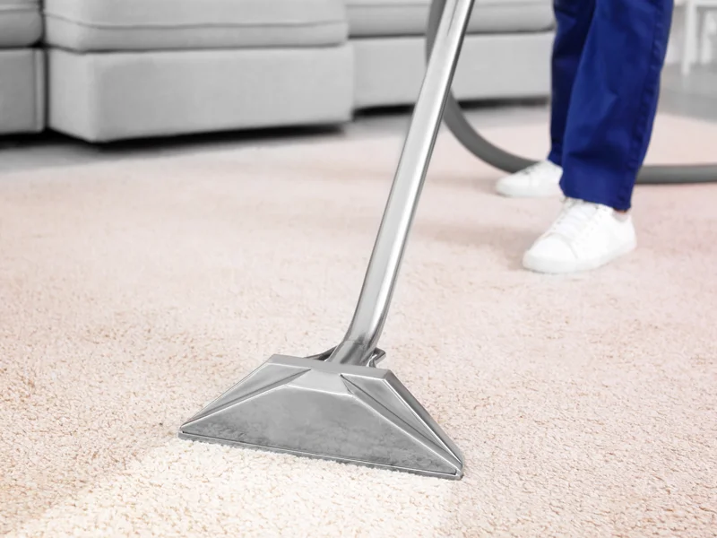 Professional carpet cleaning equipment in use, sanitizing and restoring carpets after water, fire, or trauma damage, enhancing indoor air quality and supporting restoration efforts.